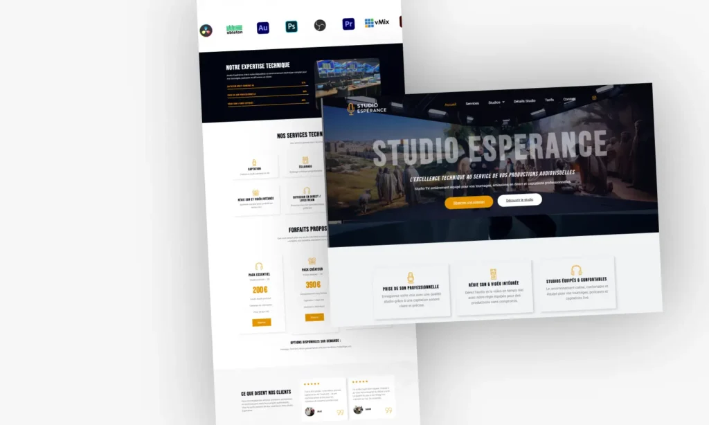 Site web audiovisuel professionnel